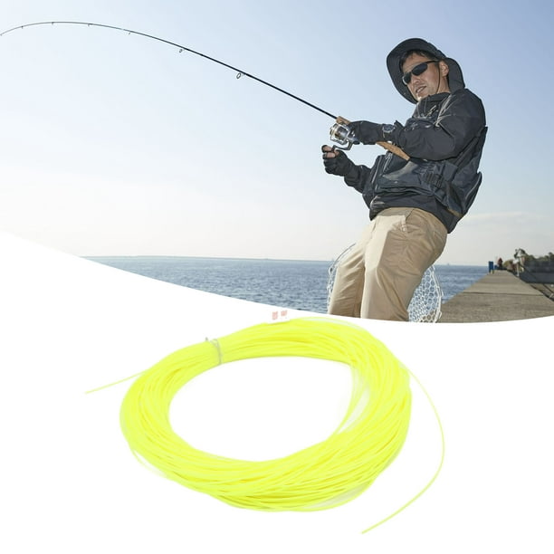 Ymiko Fly Fishing Floating Line, 100.1ft Floating Weight Forward Nylon 2.0 Yellow Pvc Coating Fly Fishing Line Durable For Fly Fishing