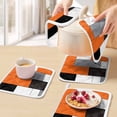 thumbnail image 5 of Burnt Orange Black Grey Pot Holders for Kitchen Heatproof Potholder, 3 Pack Modern Irregular Geometric Abstract Hot Pads Multipurpose Oven Pads Cloth Potholders Trivet for Cooking Baking, 5 of 8