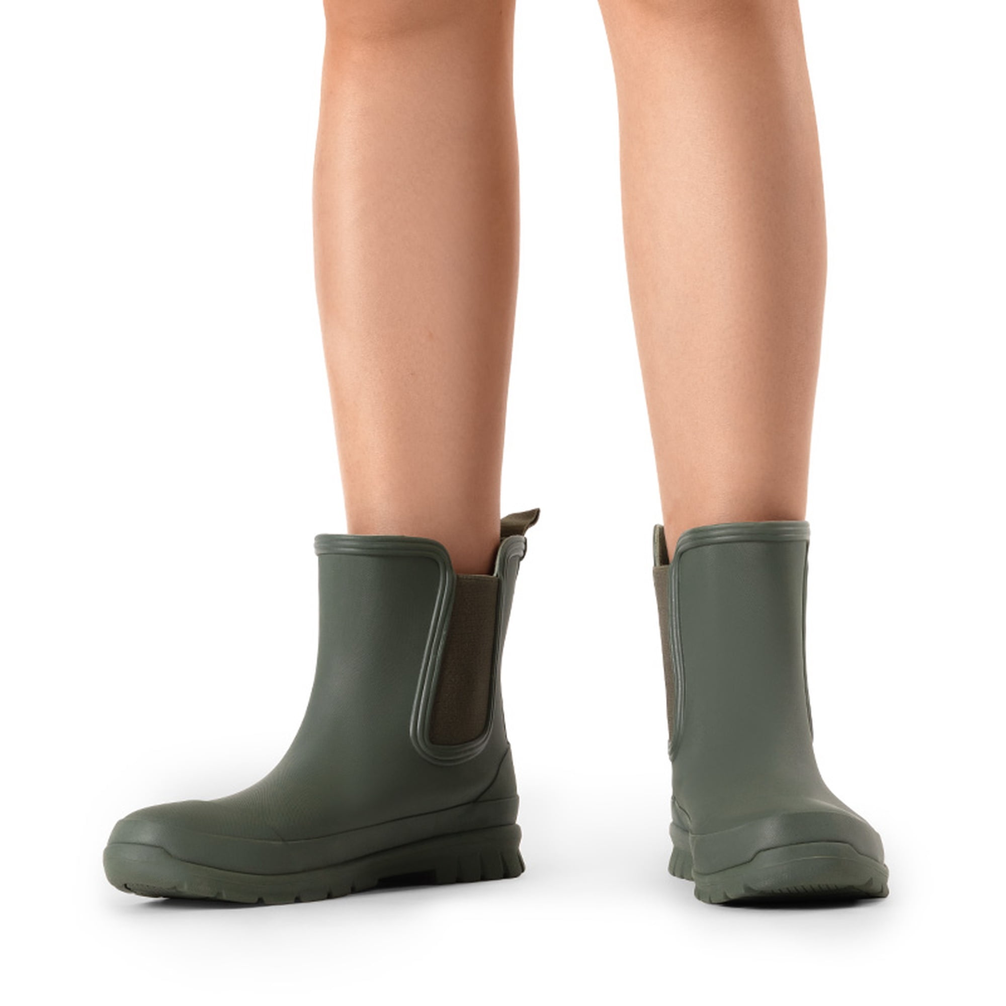 DREAM PAIRS Women's Waterproof Chelsea Rain Boots, Slip-Resistant Ankle Rubber Boots for Outdoor Wear