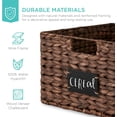 thumbnail image 5 of Neatifyes Pantry Baskets Set of 2 16x12in Water Hyacinth Storage Baskets, Woven Wicker Kitchen Organizers with handles w/Chalkboard Label Chalk Marker - Brown, 5 of 7