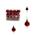thumbnail image 2 of Harlier Christmas Balls Ornaments, 12pcs 1.1" Shiny Xmas Tree Decorations, Holiday Hanging Balls-3 Style Shatterproof Birthday Easter Holiday Wedding Christmas Ornaments (Red), 2 of 6