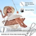 thumbnail image 3 of Juego de 2 cadenas para columpio colgante de 63 cm con 4 mosquetones y capacidad de 250 kg, 3 of 9