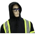 thumbnail image 4 of New York Hi-Viz Workwear H8313 Men's ANSI Class 1 High Visibility Class 3 Sweatshirt, Hooded Pullover, Knit Lining (XL, Black, 1ea), 4 of 4