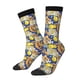 thumbnail image 1 of Balery Sicilian Style Calcetas Largas con Estampado para Hombre y Mujer – Suaves y Transpirables, Talla Única (US 5-11), 1 of 6