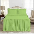 thumbnail image 2 of DNG Creations 4-Piece Long Ruffle Sheet Set 8-Inch Deep Pocket (Solid Sage - Twin), 2 of 7