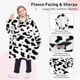 thumbnail image 3 of Solaris Deluxe Reversible Fleece Oversized Blanket Sweatshirt with Hood Super Soft Warm Large Plush Sleeved Throws for Kids 7–15 years old, 3 of 6