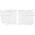 thumbnail image 2 of 36"W x 24"H x 3"ID x 12 3/4"C x 1"P Novo Architectural Grade PVC Contemporary Ceiling Medallion, Two Piece, 2 of 11