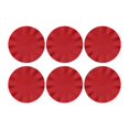 thumbnail image 3 of Juego de manteles individuales redondos de 6 piezas, manteles de mesa redondos de 15 pulgadas, fáciles de limpiar, manteles individuales lavables con rojo, 3 of 8
