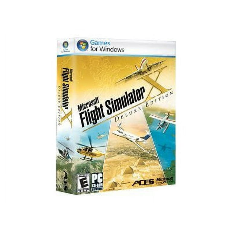 Microsoft FLIGHT SIMULATOR X Deluxe Edition WITH KEY PC DVD Nice Condition