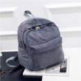 thumbnail image 3 of Sonducket de pana contenedor multiusos Universal mujeres hombres Color sólido estudiante mochilas accesorios de ropa bolsas de almacenamiento Mochilas Gris, 3 of 6