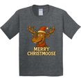 thumbnail image 3 of Inktastic Merry Christmoose Fun Holiday Marty Moose Youth T-Shirt, 3 of 5