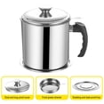 thumbnail image 4 of Stainless Steel Pot 1.8L Stainless Steel Oil Pot Large-Capacity Filter Oil Oil Storage Tank Household Oil Pot with Filter Return Oil Cup Stainless Steel Cup, 4 of 9