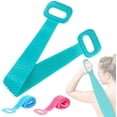 thumbnail image 4 of Under 10$ Silicone Back Body Scrubber Bath Shower Towel,Back Cleaning Shower Strap,Silicone Body Brush, Body Wash Silicone Scrubber Belt for Men Women, Easy to Clean, 4 of 9