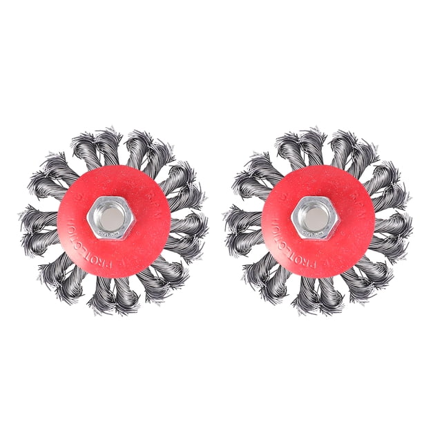 2PCS Wire Wheel Brush Set Durable Professional Wire Wheels for Derusting Cleaning Polishing Use