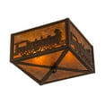 thumbnail image 5 of Meyda Tiffany 23985 Train 2 Light 14-1/2" Wide Flush Mount Ceiling Fixture - Bronze, 5 of 5
