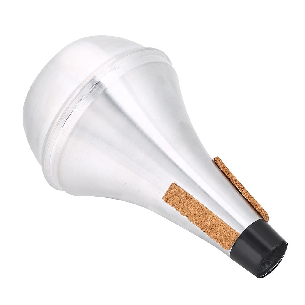 Tebru Practice Mute,Trumpet Mute,Aluminum Alloy & Cork Strips Practice