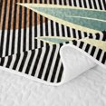 thumbnail image 5 of Erosebridal Tropical Botanical Palm Twin Quilt Set,Gold Leaf Striped Twin Coverlet Set For Adults,2 Pieces, 5 of 7
