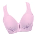 thumbnail image 4 of Sujetador inalámbrico transpirable con hebilla frontal, correa ancha, ropa interior fina para mujer niña, gris rosa, 42/95 sidaley AP001203-22, 4 of 7