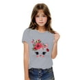 thumbnail image 2 of Piuwrlz T-Shirts Tops for Kids Girls Short Sweatshirt Sleeve Gray Size 5 Years, 2 of 4