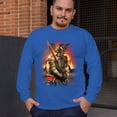 thumbnail image 4 of Apocalypse Reaper Long Sleeve T-shirt Fantasy Skeleton Knight with a Sword Medieval Legendary Creature Dragon Wizard, 4 of 7
