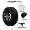 thumbnail image 4 of Gaeub Snowflake Gradient Purple 14-17in Tire Cover, Spare Tire Cover, for Camper Caravan, Trailer, Car, Truck, SUV, Jeep - 16 inch, 4 of 9