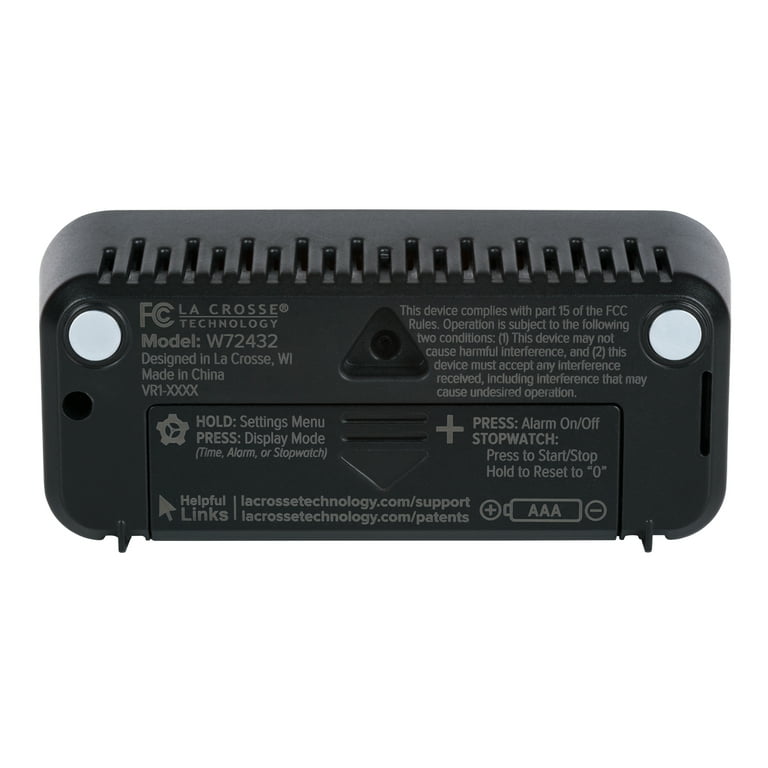 La Crosse Technology Digital Mini Magnetic Alarm Clock with