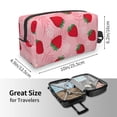 thumbnail image 3 of Uemuo Strawberry Pattern Portable Toiletry Bags with Handle, Waterproof travel Make up Bags for Women, Large Capacity Travel Cosmetic Bags, 3 of 9