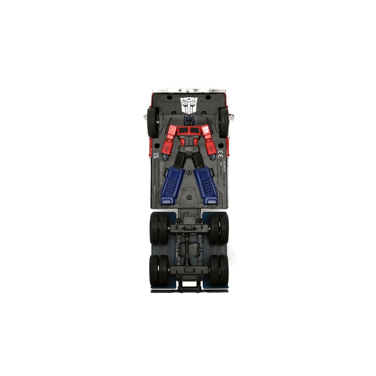 Jada Toys Transformers G1 Optimus Prime Truck with Robot on