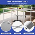 thumbnail image 5 of ModFusion 59-inch Outdoor Dining Table for 6, Gray Furniture Choice with 2-inch Umbrella Hole & Sturdy Iron Frame for Rooms, 5 of 10