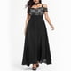 thumbnail image 1 of WILLBEST Vestidos Casuales para Mujer Vestido Largo de Noche para Fiesta con Encaje Floral y Hombros Descubiertos de Talla Grande para Mujer Extra Grande, 1 of 3