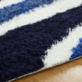 thumbnail image 2 of Waverling Modern Shag Hand Tufted Indoor Area Rug by Blue Nile Nills - 3' x 5', Blue, 2 of 4