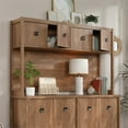 thumbnail image 4 of Pemberly Row Farmhouse Engineered Wood Hutch in Sindoori Mango/Brown, 4 of 9