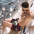 thumbnail image 2 of luoweisi Men's Beach Shorts Quick Dry Swim Trunks with Mesh Lining Skull Butterfly S, 2 of 5