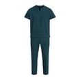thumbnail image 2 of Conjunto de uniforme quirúrgico de enfermería, moderno, con cuello en V y manga corta, para cosmetología y atención médica. SG, 2 of 8