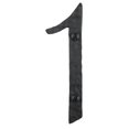 thumbnail image 1 of Spanish Rustic Hammered Wrought Iron Address Number 4 inch 1 (Black), 1 of 4