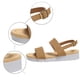 thumbnail image 5 of Bmisegm Women's Summer Fashion Retro Thick Bottom Open Toe Leather Sandals Casual Comfortable Outdoor Beach Sandals Sandals Women Summer Black 8.5, 5 of 8