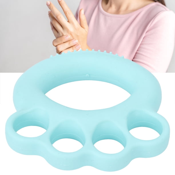 Pinza Anillo Ejercitador De Cuatro Dedos TPR Fortalecedor De Agarre De Mano Camilla Para Recuperación De Calambres En Las Manos Verde Menta 20LB