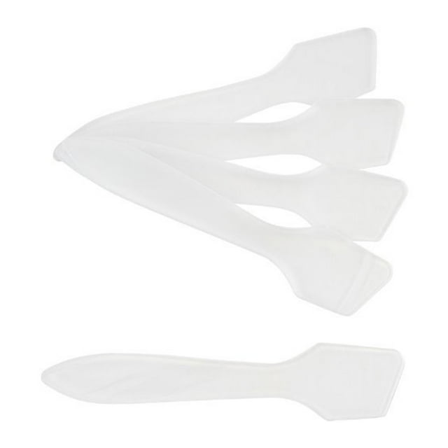CIMAXIC 100PCS Disposable Makeup Frosted Tip Spatula Cosmetic Mask Spatula for Mixing and Sampling Facial Mask Stick,3.15"X0.59"X0.08"