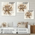 thumbnail image 4 of Designart Blooming Beige Floral Design V Canvas Wall Art, 4 of 5