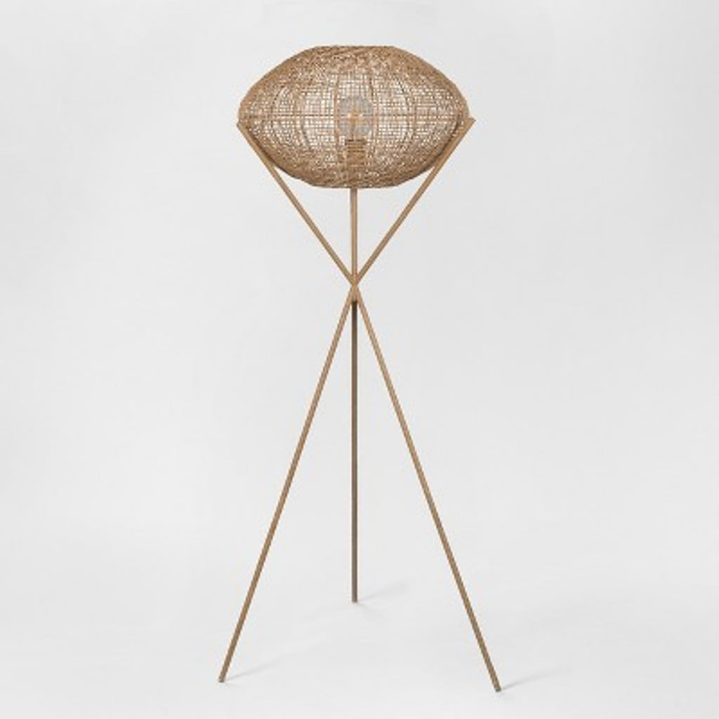rattan tripod floor lamp