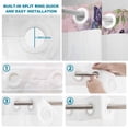 thumbnail image 4 of No Hook Shower Curtain, Pink Flowers Shower Curtains for Bathroom with See Through Top Window, Spring Floral Purple Butterflies Farmhouse Waterproof & Washable Bath Curtain Stand Up Stall 36"x72", 4 of 9