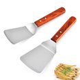 thumbnail image 4 of Steak Spatula Multifunctional Stainless Steel Arrangement Spatula Wooden Handle Pizza Tools for Home Store (Large Size), 4 of 9