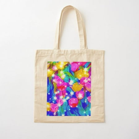 Spring  Neon  Flower  Flowers  Floral  Botanic  Botanical  Flowers Pants Canvas Tote Bag  Family Gift For Mother  Her