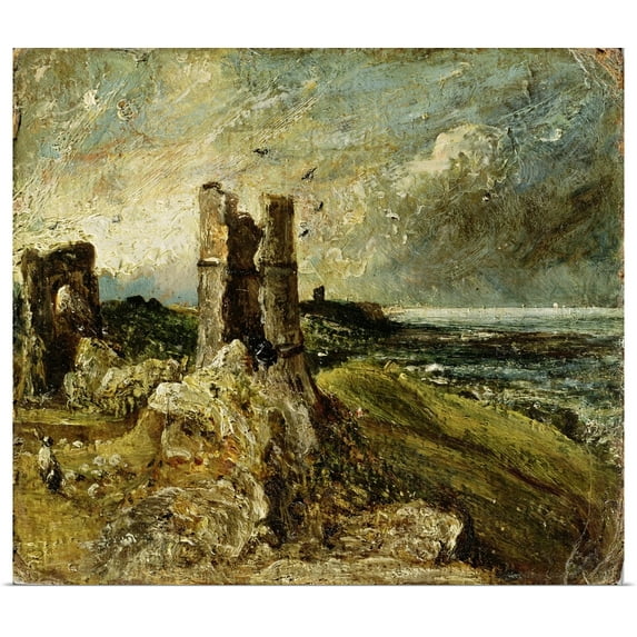 Great BIG Canvas | Rolled John Constable Poster Print entitled Sketch of Hadleigh Castle (recto)