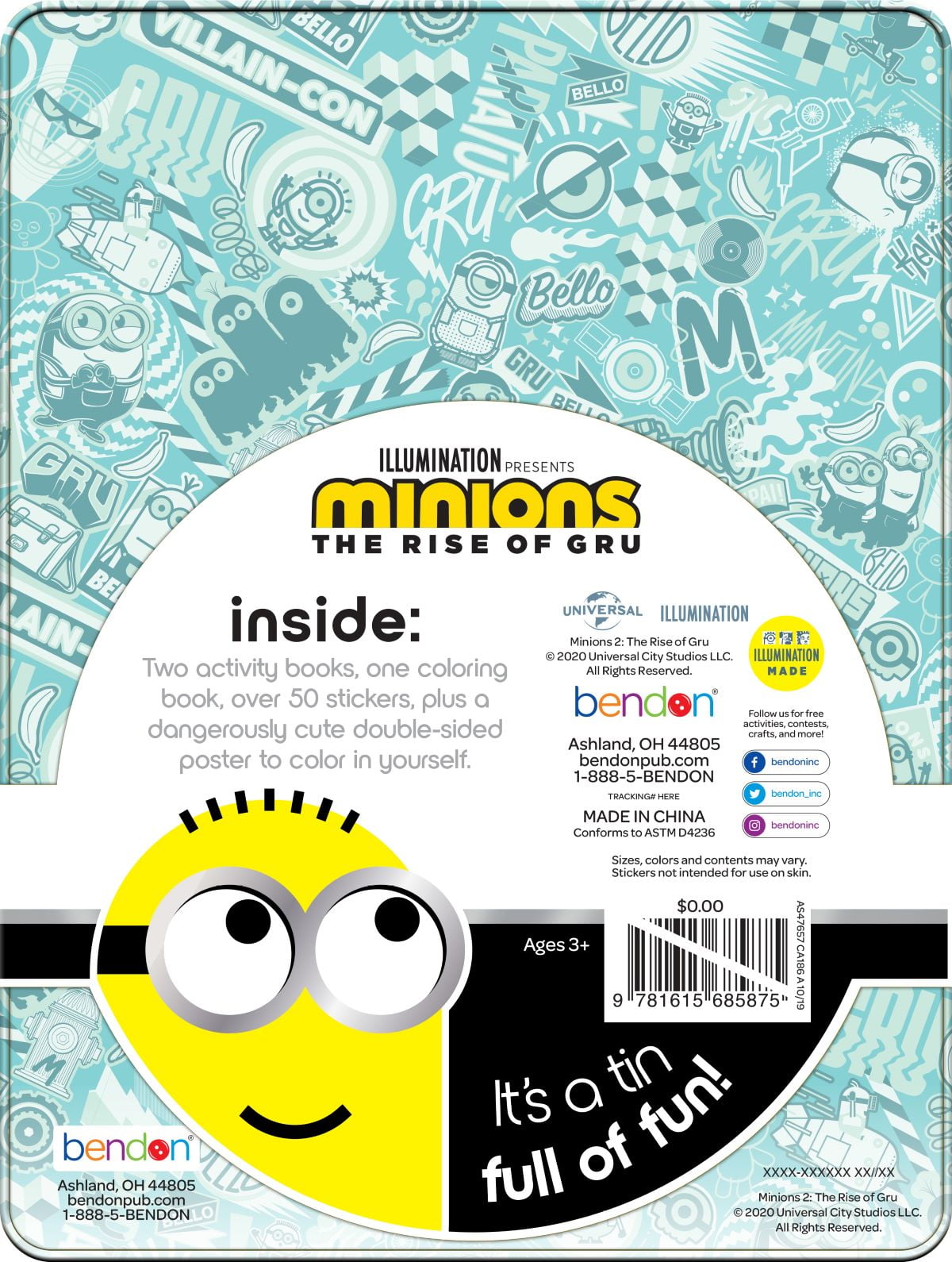 Party Favors Teacher Supply 3 Sheets 48 Minions The Rise of Gru  Stickers 