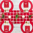 thumbnail image 2 of Table Cutlery Sleeve 4pcs Rectangular Cutlery Bag Wedding Silverware Cloth Christmas Pocket Cloth Cutlery Holder, 2 of 6
