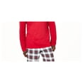 thumbnail image 5 of FAMILY PJs Sets Red Flannel Drawstring Solid Long Sleeve Round Neck T-Shirt Straight leg Sleepwear  Size M, 5 of 5
