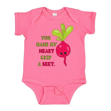 

Inktastic You Make My Heart Skip a Beet Gift Baby Boy or Baby Girl Bodysuit