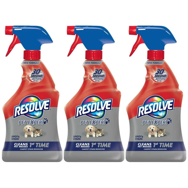 Resolve Pet Stain Remover Carpet Cleaner, 22 oz (Pack of 3)