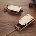 thumbnail image 2 of Adornos navideños para el hogar, Mini trineo de Navidad, colgante de árbol de Navidad, adorno de madera, decoración de Año Nuevo, 3 piezas, 2 of 3
